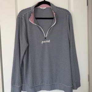 Pastél clothing striped golf quarter-zip